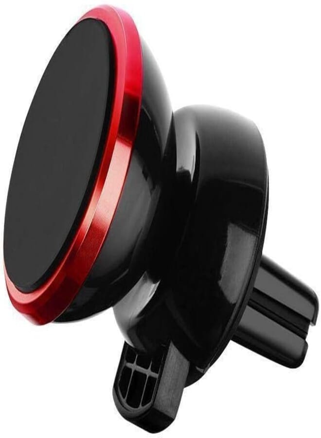 360 Rotating Car Air Vent Phone Holder Mount Stand Magnetic for SmartPhone Red